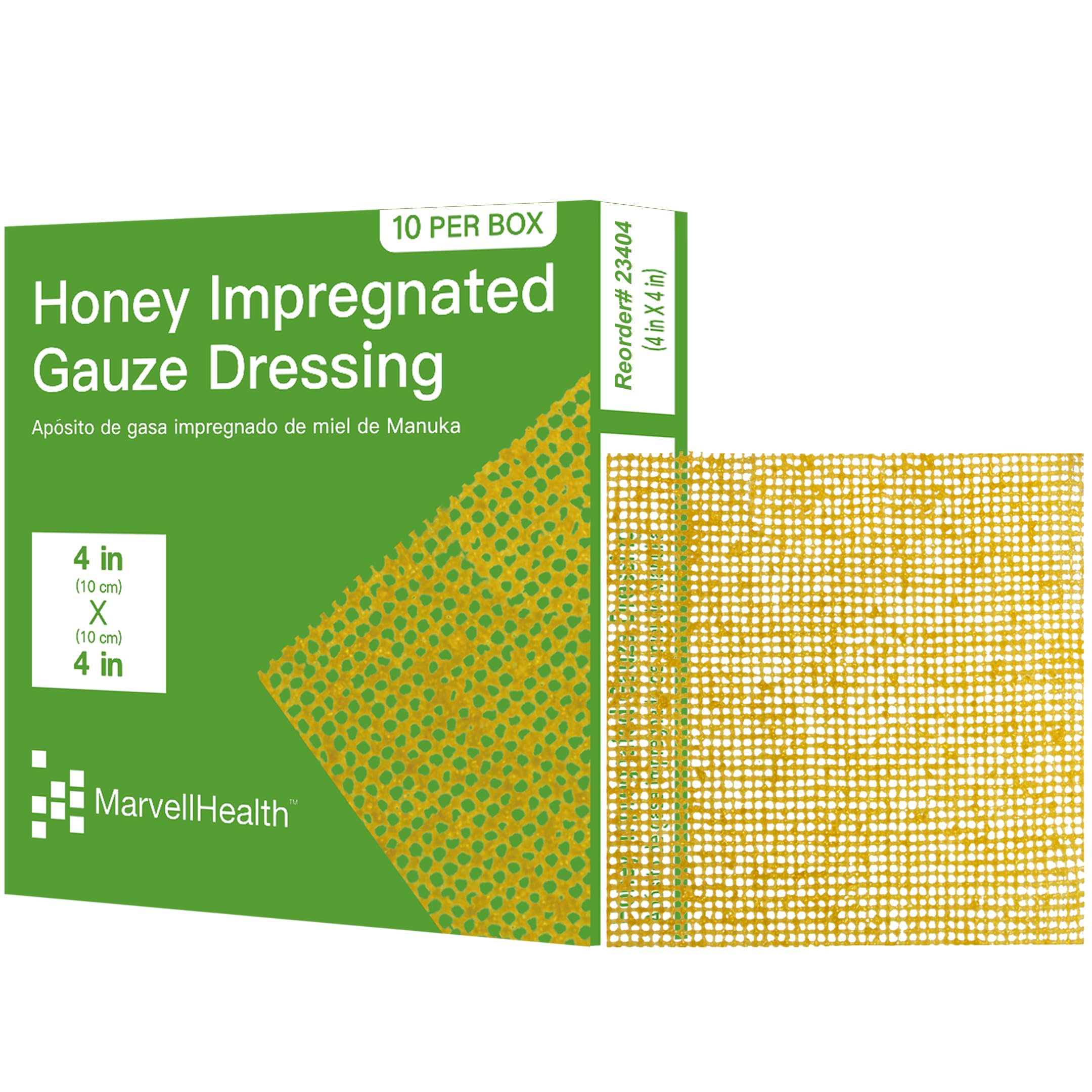 MarvellHealth Calcium Alginate Dressing & Honey Impregnated Gauze Dressing, Soft & Conformable