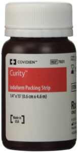 curity iodoform packing strip - 1/4 x 5 yds - iodoform - bottle