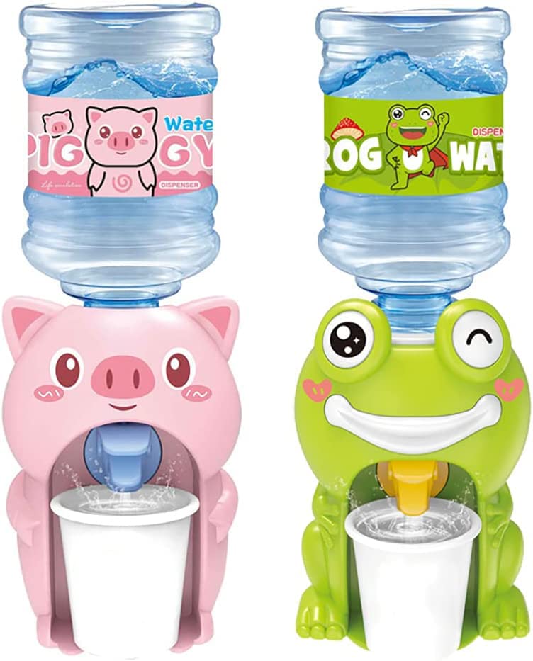 Small Water Dispenser Mini Water Dispenser for , Pig and Water Machine Pretend Play Kitchen Supplies for Girls Boys Desktop Water Cooler