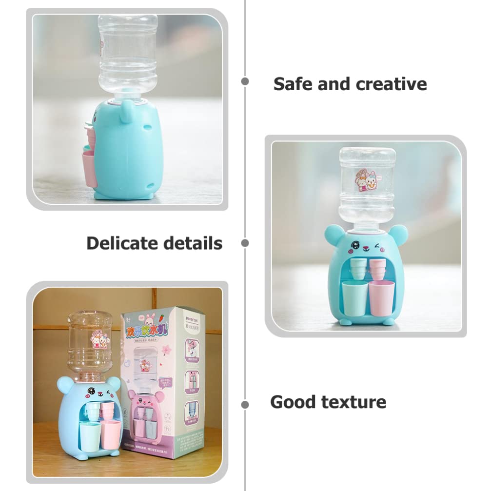 Toyvian Toddler Toys Mini Toys Toys Toy Playset Mini Water Dispenser Pretend Play Water Cooler Toy Playset Kitchen Appliances Childrens Pretend Toy Blue Toy Playset Toys Desk Toys Kids Toys