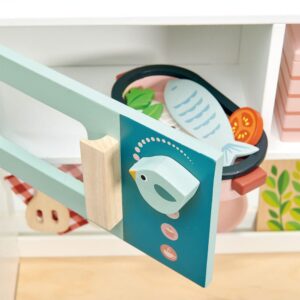 Tender Leaf Toys - Mini Chef Kitchen Range- Wooden Pretend Play Kitchen Set Develops Social, Creative and Imaginative Skills, Gender-Neutral - Age 3+