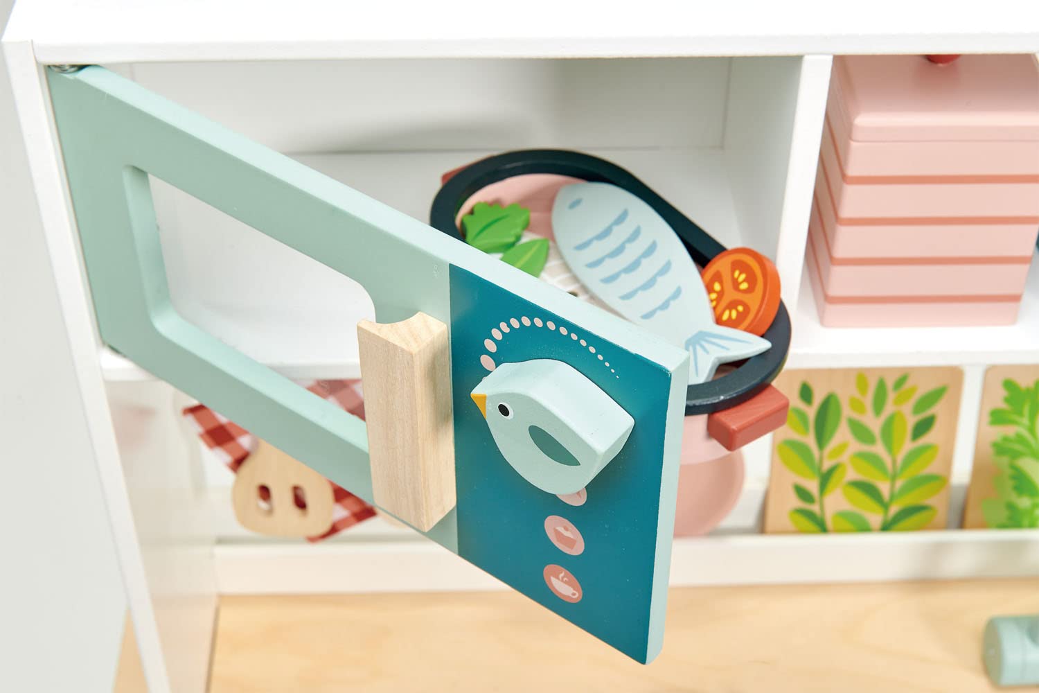 Tender Leaf Toys - Mini Chef Kitchen Range- Wooden Pretend Play Kitchen Set Develops Social, Creative and Imaginative Skills, Gender-Neutral - Age 3+