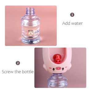 LUOZZY 2Pcs Mini Water Dispenser for Kids Cartoon Pig Dog Kids Water Machine Drinking Water Fountains Toys - Pink + Yellow