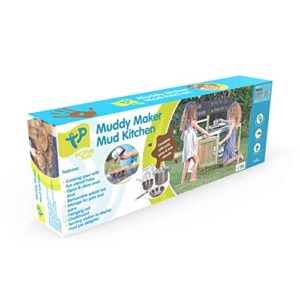 TP Toys Muddy Maker Mud Kitchen - Outdoor Kitchen Playset for Kids Brown