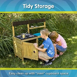 TP Toys Muddy Maker Mud Kitchen - Outdoor Kitchen Playset for Kids Brown