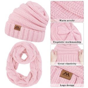 Motarto Winter Warm Set Knitted Scarf Beanie Hat Touchscreen Gloves Ear Warmer Cold Weather Gear for Men or Women