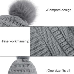 URATOT Beanie Hat Scarf Gloves 4 in 1 Winter Set Knitted Scarf Hat Touch Screen Gloves and Winter Ear Warmer for Unisex