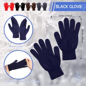 48 Pcs Winter Beanies and Gloves Bulk Unisex Hat and Gloves for Homeless Men Women Warm Winter Gift with 24 Greeting Cards