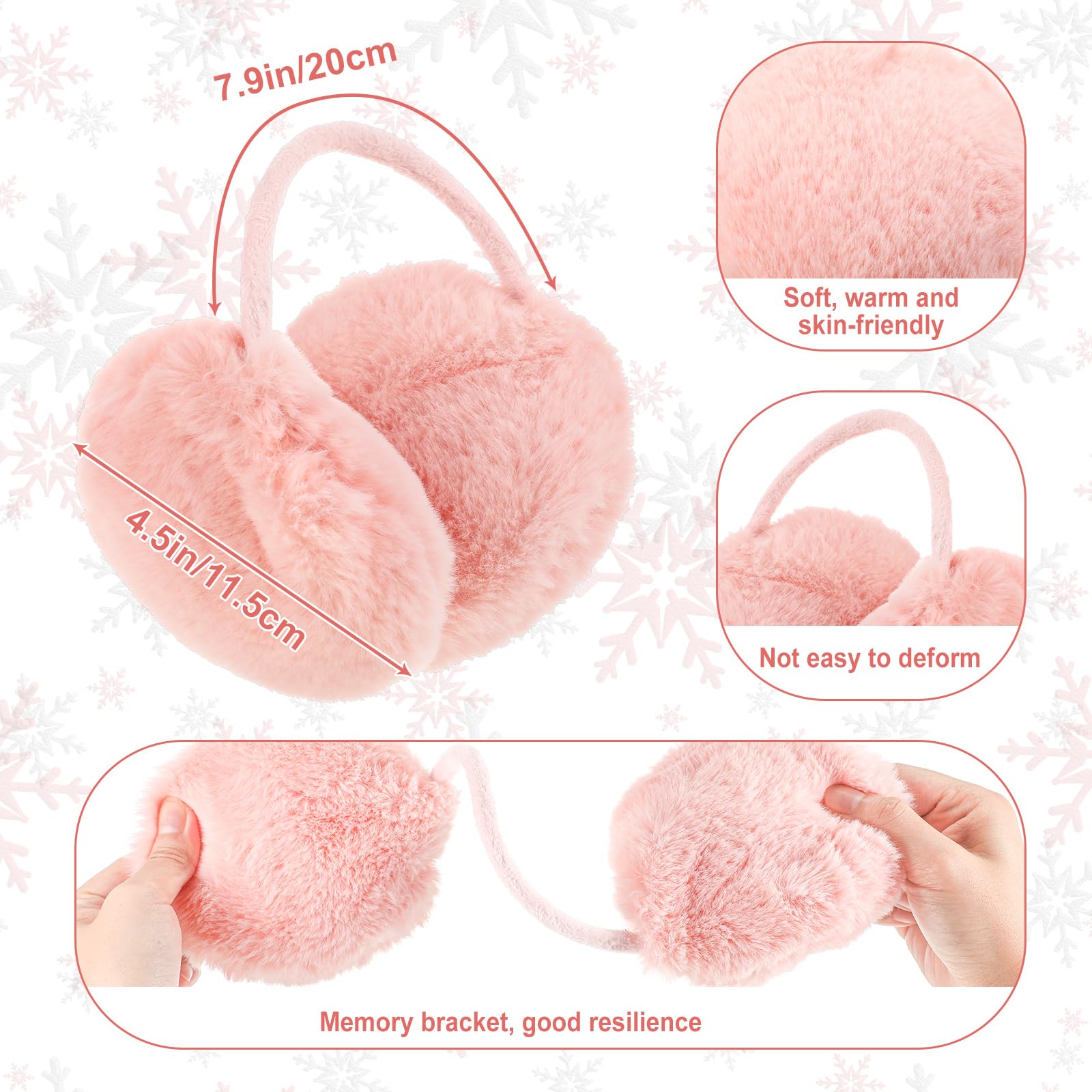 JenPen Winter Hats Scarf Gloves Set for Women Including Ear Covers Cold Weather Glove Scarves Hats Knit Beanie Scarf Glove (Pink)