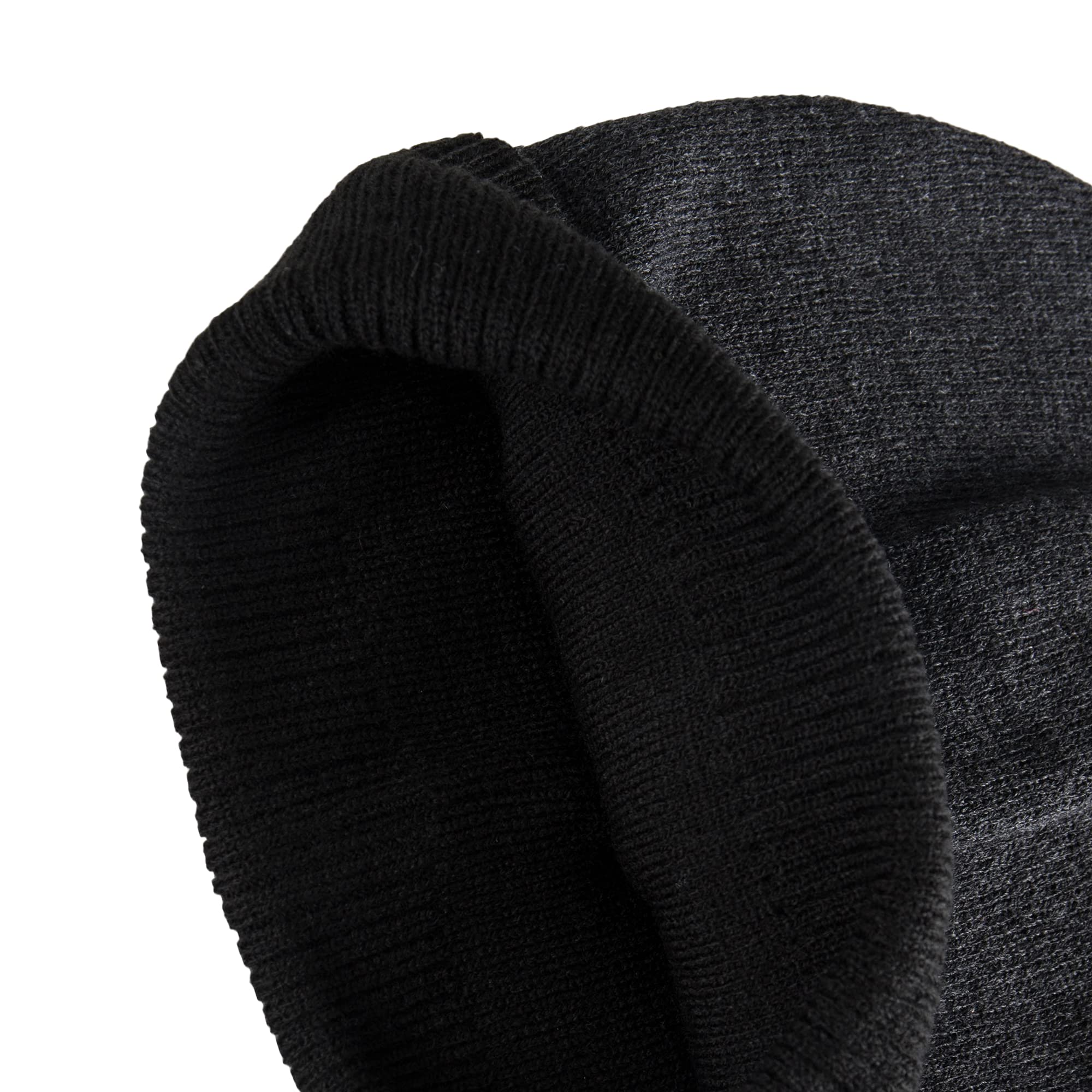 Levi's Men's Reversible Beanie with Fingerless Gloves Set, Charcoal/Black, One Size