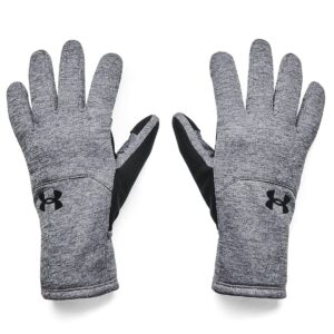 under armour mens storm fleece gloves , pitch gray (012)/black , medium