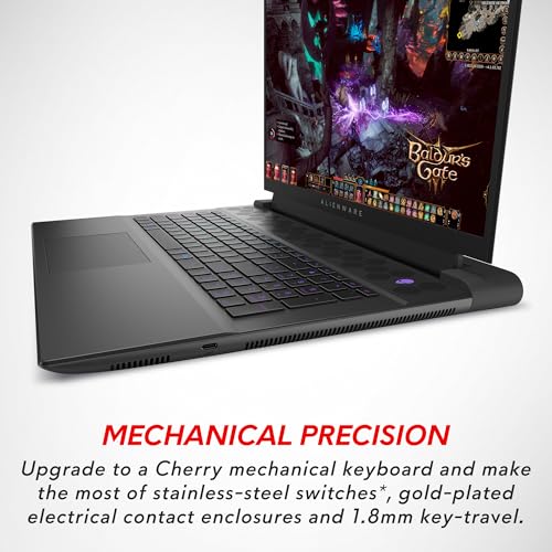 Alienware M18 Gaming Laptop QHD+ Display, Intel Core i7-13700HX, 16 GB DDR5 RAM, 1 TB SSD, NVIDIA GeForce RTX 4070 8 GB GDDR6, Windows 11 Home, 1 Year Premium Support, Dark Metallic Moon.