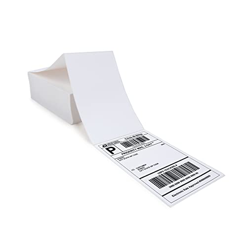 L LIKED 4x6 Direct Thermal Labels, 500pcs Perforated Fanfold, Compatible Zebra & Rollo Printers