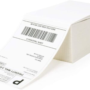 4x6 Thermal Labels, ANWALE Shipping Label, Direct Thermal Printer Label (500 Fan-Fold Labels), Commercial Grade Compatible with Rollo Label Printer, MUNBYN, iDRPT, Polono, Zebra Thermal Label Printer