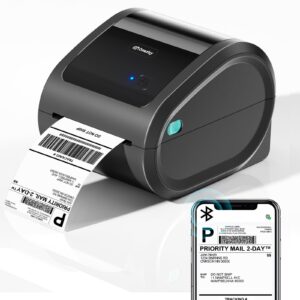 omezizy bluetooth thermal label printer 4x6 - d520bt thermal shipping label printer for small business, wireless label printer for shipping packages, compatible with usps, shopify, amazon