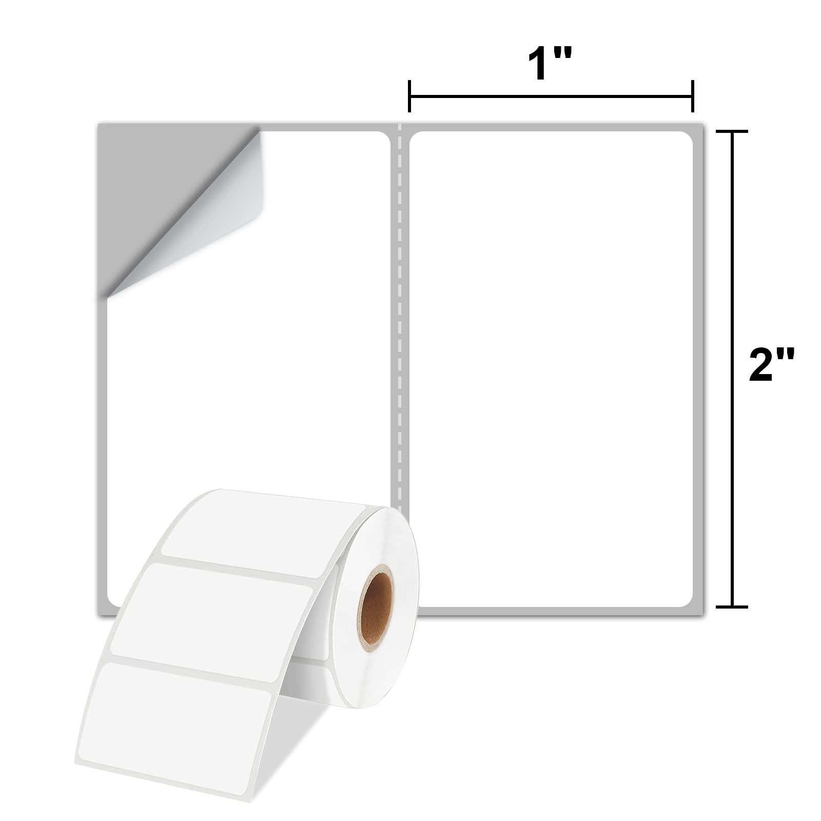 CLASSY 2" x 1" Direct Thermal Labels, 13000 Self-Adhesive Barcode Labels,Compatible with Rollo, Zebra Label Printers.