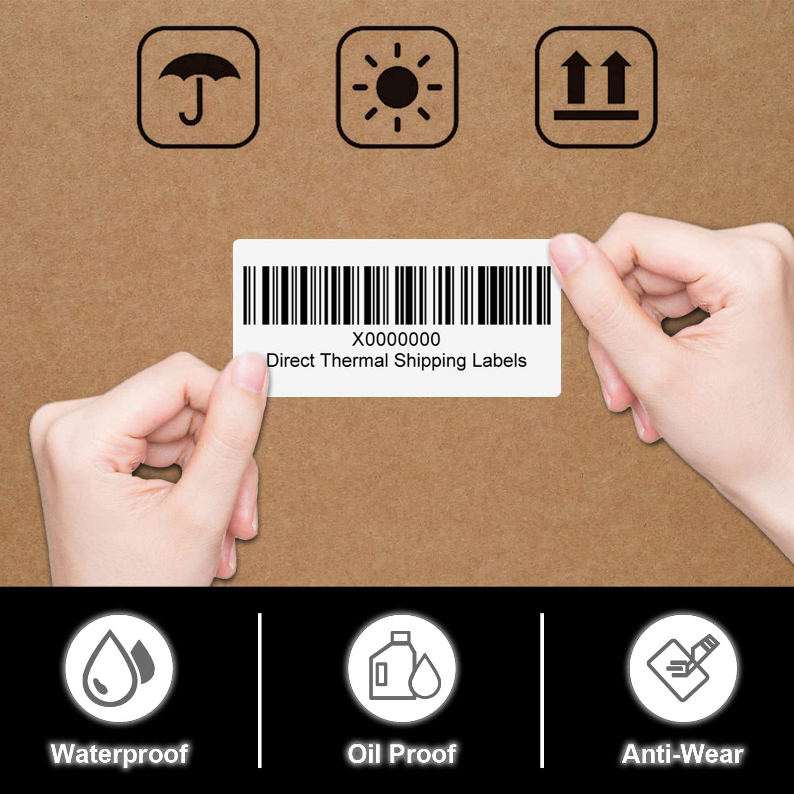 CLASSY 2" x 1" Direct Thermal Labels, 13000 Self-Adhesive Barcode Labels,Compatible with Rollo, Zebra Label Printers.