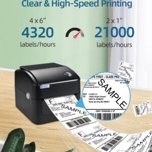 vretti Wi-Fi Thermal Label Printer, Wireless Shipping Label Printer for Small Business & Package, 4x6 Label Printer Compatible with Etsy, Ebay, Amazon, Shopify, USPS and More