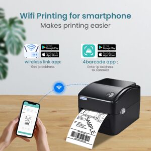 vretti Wi-Fi Thermal Label Printer, Wireless Shipping Label Printer for Small Business & Package, 4x6 Label Printer Compatible with Etsy, Ebay, Amazon, Shopify, USPS and More