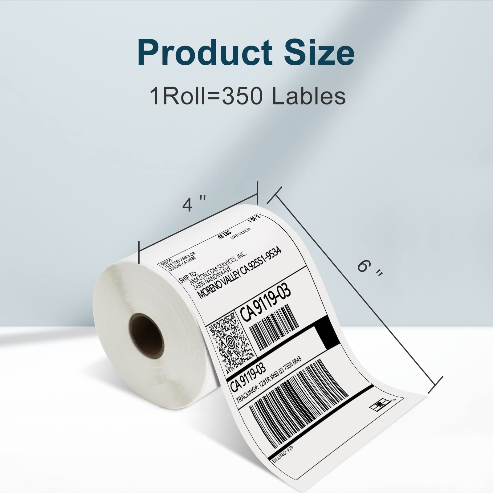 BEEPRT Direct Thermal Shipping Labels (Pack of 350 4x6 Roll Labels) Compatible with MUNBYN,JADNES, Rollo, Phomemo, IDPRT Label Printer, Commercial Grade