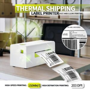 SUNTHIN Thermal Shipping Label Printer, Fast, Inkless, Wireless 4x6 Shipping Label Printer, Support Android, iPhone and Windows, Widely Used for Amazon, Ebay, Shopify, Etsy, USPS (White)