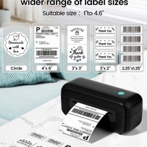 LabelCreate Shipping Label Printer, 4x6 Thermal Label Printer, Thermal Printer for Shipping Labels, USB Label Printer Compatible with Amazon Shopify Etsy Ebay FedEx USPS UPS (Black)