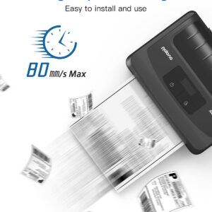 POLONO A400 Bluetooth Thermal Label Printer, 4x6 Label Printer for Shipping Packages Small Business, Bluetooth Shipping Label Printer for iPhone, Android & PC, Compatible with Amazon, Ebay, ect.