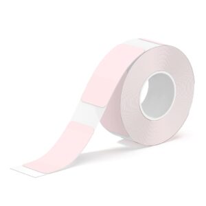 munbyn thermal tapes for bear penguin label maker machine, 15 x 30mm 170 labels/roll self-adhesive sticker for home school office organization (pink)