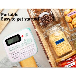 Vixic Label Maker Machine, D210S Kids Label Maker, QWERTY Keyboard Labeler, Handheld Easy Label Maker Printer Portable for Home, Office Small Business, School Organization, DIY