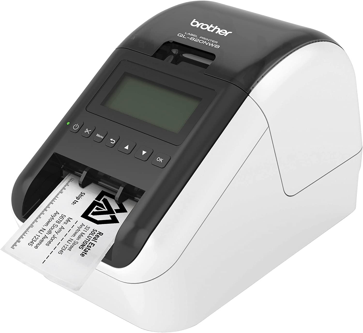 Brother QL-820NWB Professional Ultra Flexible Label Printer - WiFi, Ethernet and Bluetooth - 110 Labels Per Minute, 300 x 600 dpi, Auto Cutter, Includes 1 Roll of 400 Address Labels, Tilsiy