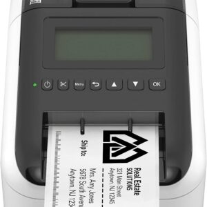 Brother QL-820NWB Professional Ultra Flexible Label Printer - WiFi, Ethernet and Bluetooth - 110 Labels Per Minute, 300 x 600 dpi, Auto Cutter, Includes 1 Roll of 400 Address Labels, Tilsiy