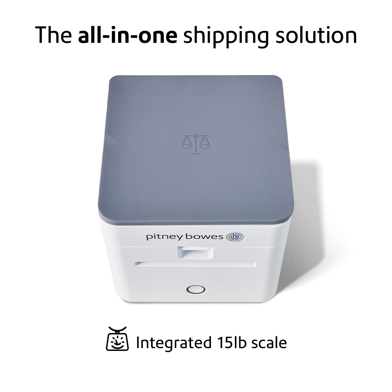 Pitney Bowes Shipping Label Printer with Built-in Scale, all-in-one shipping solution from, on shipping with PitneyShip™ Cube and software application