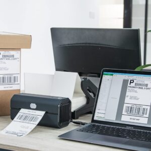 IIMMER Professional Label Printer - Commercial Grade Label Maker with High-Speed Direct Thermal Printing for Shipping, Barcode, Address, Labeling, Mailing, Compatible with Windows and Mac