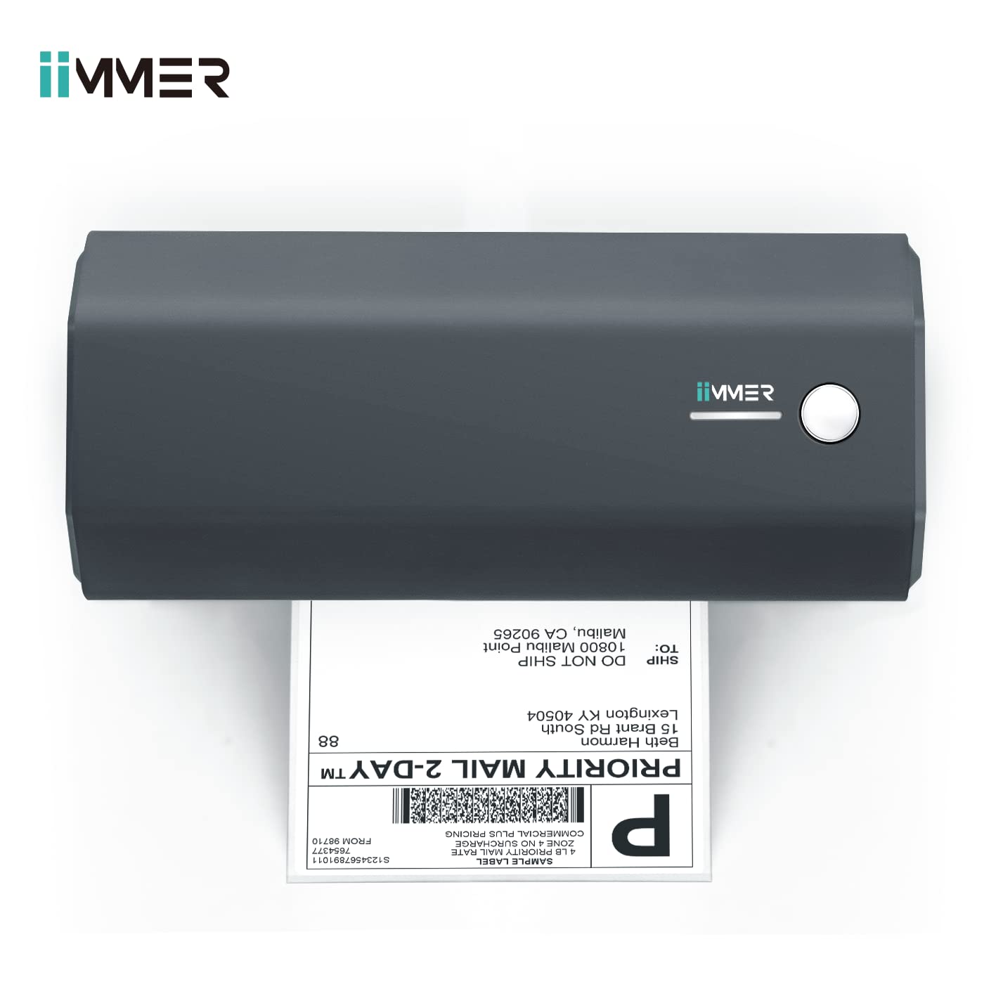 IIMMER Professional Label Printer - Commercial Grade Label Maker with High-Speed Direct Thermal Printing for Shipping, Barcode, Address, Labeling, Mailing, Compatible with Windows and Mac