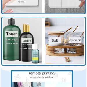 Heaunzy Label Maker Machine with Tape,Mini inkless Photo Printer,Sticker Printer,Multi-Function Match with 5 Rolls of Common Paper,Thermal Bluetooth Label Printer for Small Business,Portable Printer.