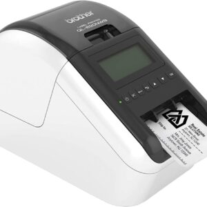 Brother QL-820NWB Professional Label Printer, White - WiFi, Ethernet and Bluetooth Connectivity - Ultra Flexible, 110 Labels Per Minute, 300 x 600 dpi, Auto Cut, Includes 1 Roll of 400 Address Labels