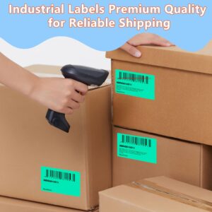 PARLAIM 2.25 X 1.25 Inch Thermal Sticker Labels, 1000PCS Commercial Grade Square Aqua Direct Thermal Printing Paper Compatible with MUNBYN & Rollo & Zebra Desktop Printers