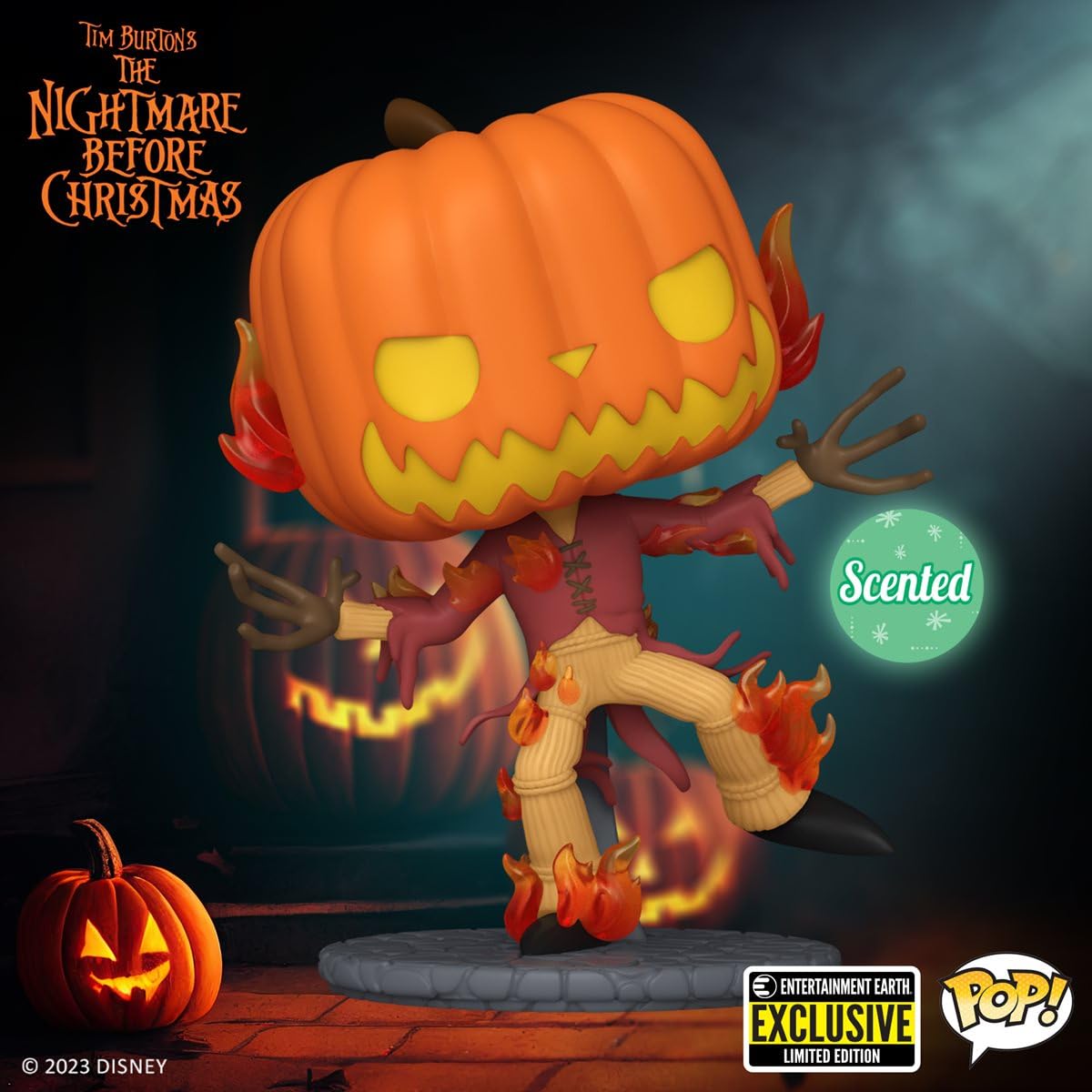 Funko Pop! Disney: Nightmare Before Christmas - 30th Anniversary Pumpkin King Jack Skellington (Scented) Figure (Entertainment Earth Exclusive)