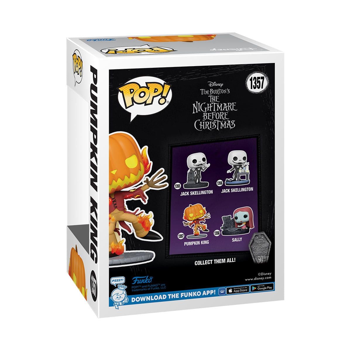 Funko Pop! Disney: Nightmare Before Christmas - 30th Anniversary Pumpkin King Jack Skellington (Scented) Figure (Entertainment Earth Exclusive)