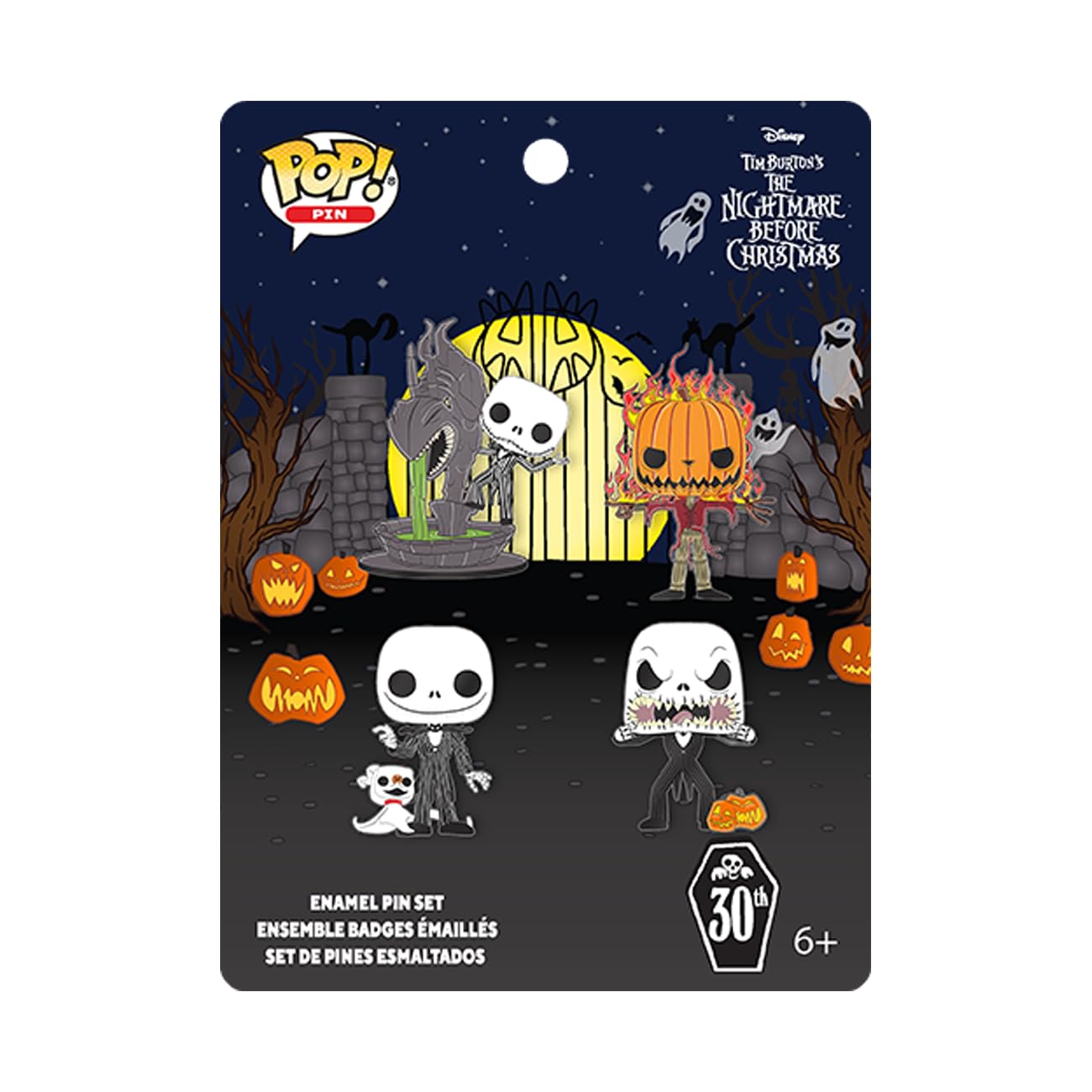 Loungefly Funko Pop! The Nightmare Before Christmas - This Is Halloween, Jack Skellington 4-Piece Pin Set