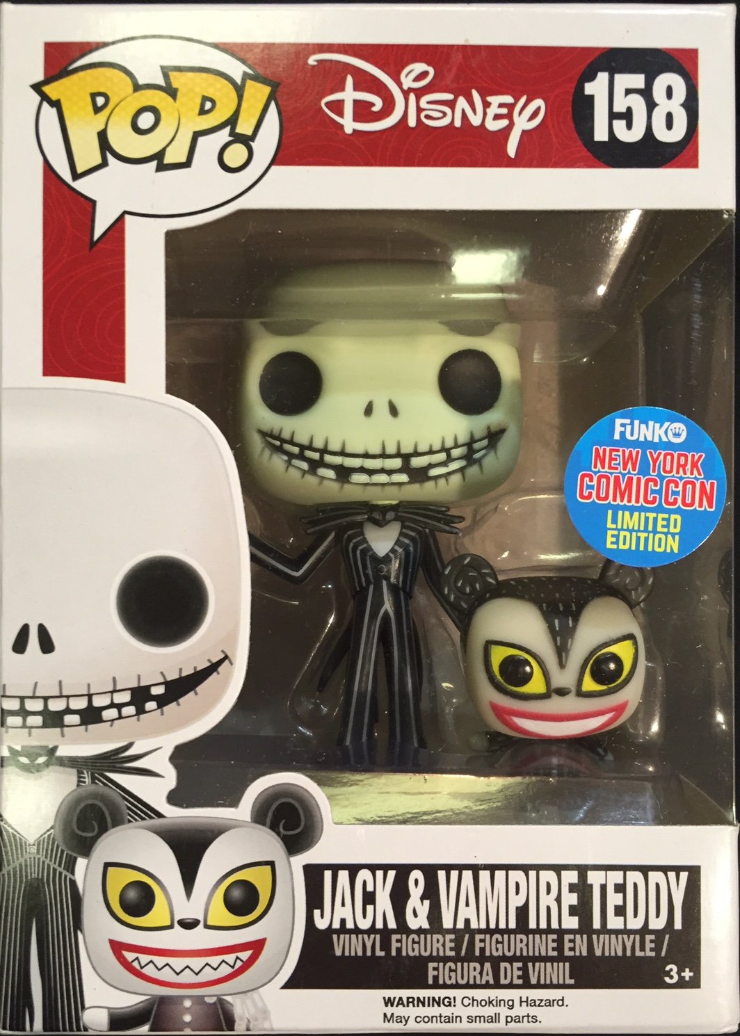 Funko Pop! Disney #158 Nightmare Before Christmas Jack Skellington & Vampire Teddy (NYCC 2015 Exclusive)