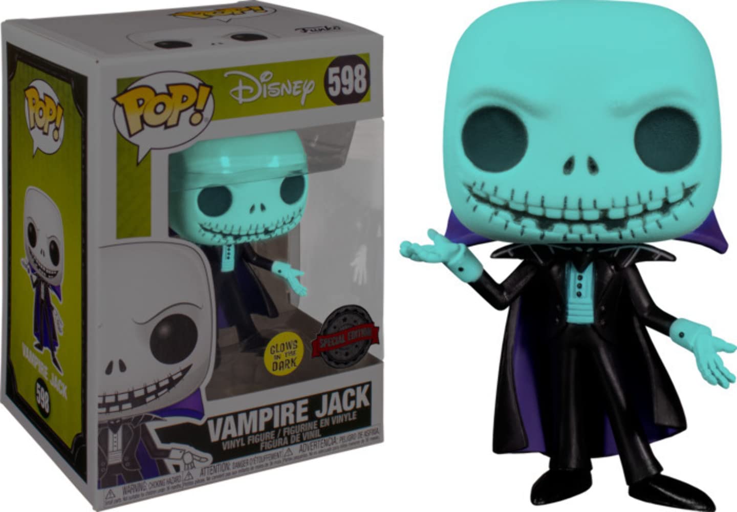 Funko Pop The Nightmare Before Christmas Vampire Jack Glow