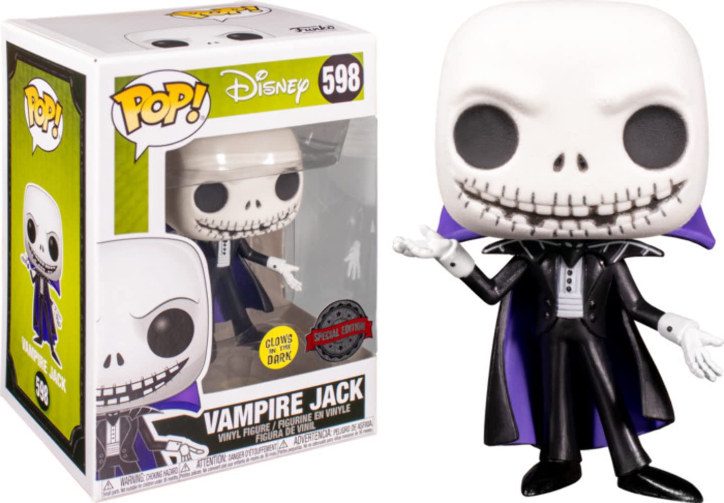 Funko Pop The Nightmare Before Christmas Vampire Jack Glow