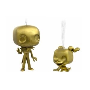 funko pop! disney tim burton's the nightmare before christmas ornaments, jack skellington and zero (set of 2) walmart exclusive