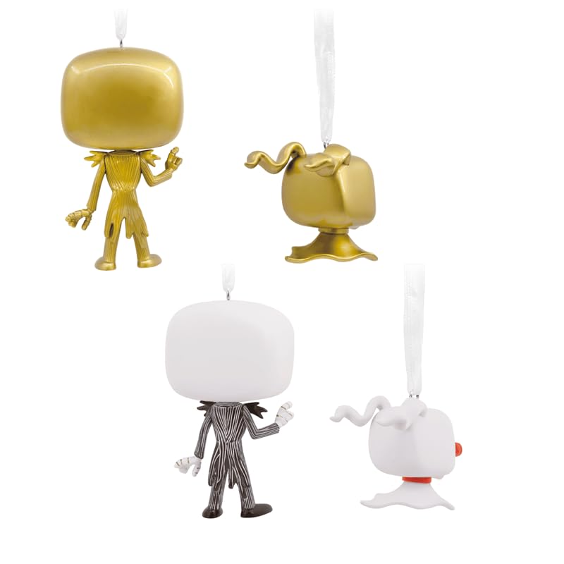 Funko POP! Disney Tim Burton's The Nightmare Before Christmas Ornaments, Jack Skellington and Zero (Set of 2) Walmart Exclusive