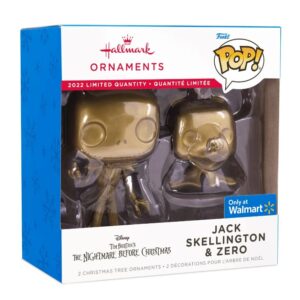 Funko POP! Disney Tim Burton's The Nightmare Before Christmas Ornaments, Jack Skellington and Zero (Set of 2) Walmart Exclusive