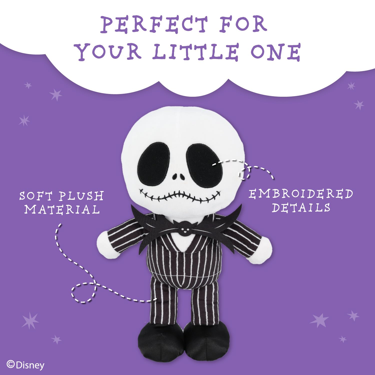 KIDS PREFERRED Disney Baby The Nightmare Before Christmas Jack Skellington 15 inch Stuffed Animal Plush Toy