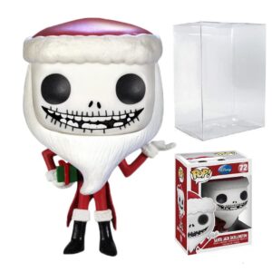 Funko POP Disney: The Nightmare Before Christmas - Santa Jack Skellington Pop! Vinyl Figure (Bundled with Compatible Pop Box Protector Case), Multicolor, 3.75 inches