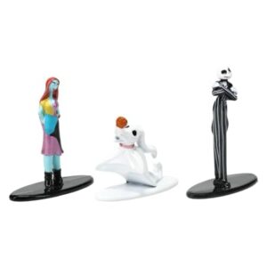 All Hail Jack Nightmare Before Christmas Figure Bundled with Bitty Pop! + Blind Box Mini + Skellington Blacklight NBX Master of Fright Hanger + Sally & Zero + Beetlejuice 5 Items