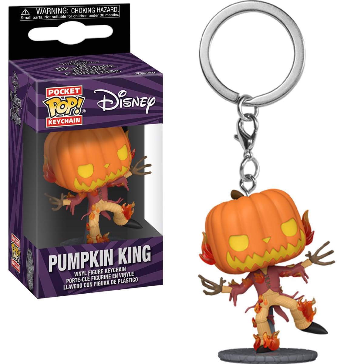 Mr. Scary Nightmare Before Christmas Mini Figure Wild Pop! Bundled with Jack Skellington Icon 5" + Disney Pumpkin King Pocket Hanger + Zero Halloweentown Character Pin! 3 Items